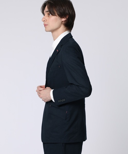 Psycho Bunny（サイコバニー）の「COOL DOTSホームスパンプリント セットアップジャケット（テーラードジャケット・メンズ・インディゴブルー/ダークグレー・MEDIUM/LARGE/LL）」の8枚目の写真