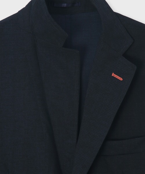 Psycho Bunny（サイコバニー）の「COOL DOTSホームスパンプリント セットアップジャケット（テーラードジャケット・メンズ・インディゴブルー/ダークグレー・MEDIUM/LARGE/LL）」の13枚目の写真