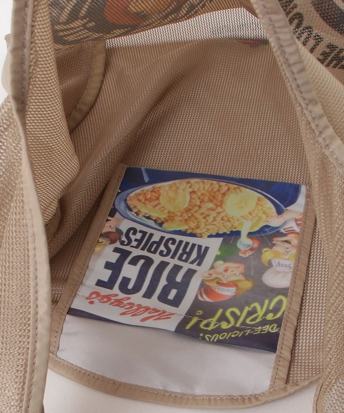 FRUIT OF THE LOOM（フルーツオブザルーム）の「【FRUIT OF THE LOOM/フルーツオブザルーム】VINTAGE Kellogg’ s mesh eco bag / ヴィンテージケロッグメッシュエコバッグ（トートバッグ・レディース・ブラック/サックスブルー/オレンジ・FREE）」の6枚目の写真
