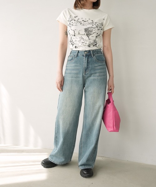 c.u.l(シーユーエル)の「ライオン 手描き風プリント Tシャツ カットソー culw894(Tシャツ/カットソー・レディース・ホワイト・S/M)」の10枚目の写真