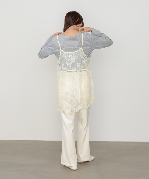 Bab(バブ)の「【選べるサイズ展開】ストレッチツイルセミフレアスラックスパンツ(スラックス・レディース・アイボリー/チャコールグレー/ブラック・L/M)」の7枚目の写真