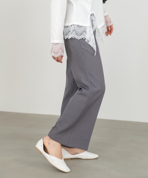 Bab(バブ)の「【選べるサイズ展開】ストレッチツイルセミフレアスラックスパンツ(スラックス・レディース・アイボリー/チャコールグレー/ブラック・L/M)」の17枚目の写真