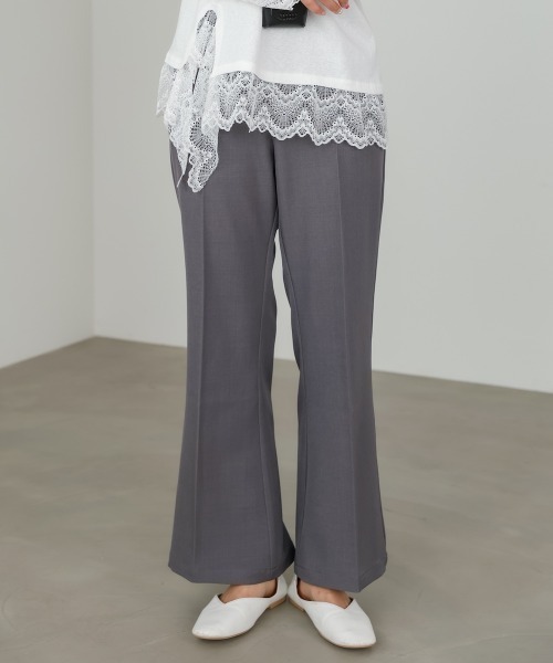 Bab(バブ)の「【選べるサイズ展開】ストレッチツイルセミフレアスラックスパンツ(スラックス・レディース・アイボリー/チャコールグレー/ブラック・L/M)」の18枚目の写真