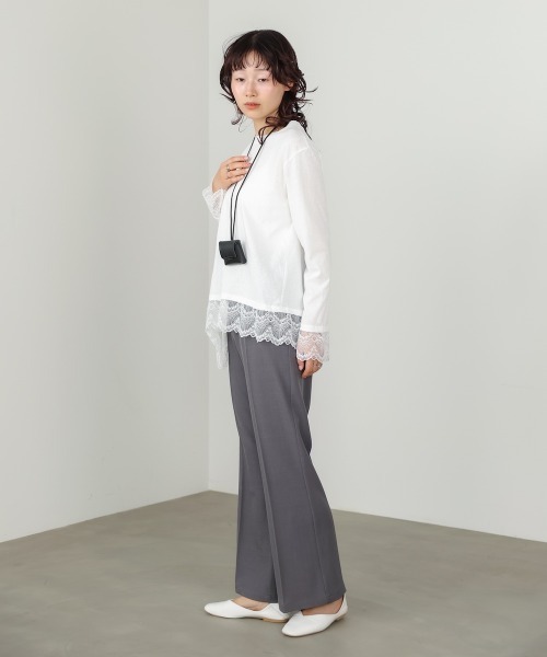 Bab(バブ)の「【選べるサイズ展開】ストレッチツイルセミフレアスラックスパンツ(スラックス・レディース・アイボリー/チャコールグレー/ブラック・L/M)」の19枚目の写真