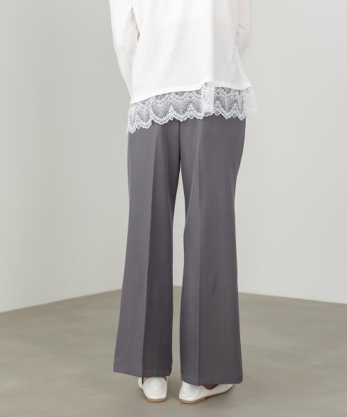Bab(バブ)の「【選べるサイズ展開】ストレッチツイルセミフレアスラックスパンツ(スラックス・レディース・アイボリー/チャコールグレー/ブラック・L/M)」の21枚目の写真