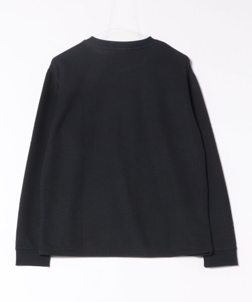 TAKA-Q（タカキュー）の「【インナー ロンＴ】タカキュー ランダムジャガード クルーネック 長袖 Tシャツ（Tシャツ/カットソー・メンズ・グレー/ネイビー・MEDIUM/LARGE/X-LARGE）」の3枚目の写真