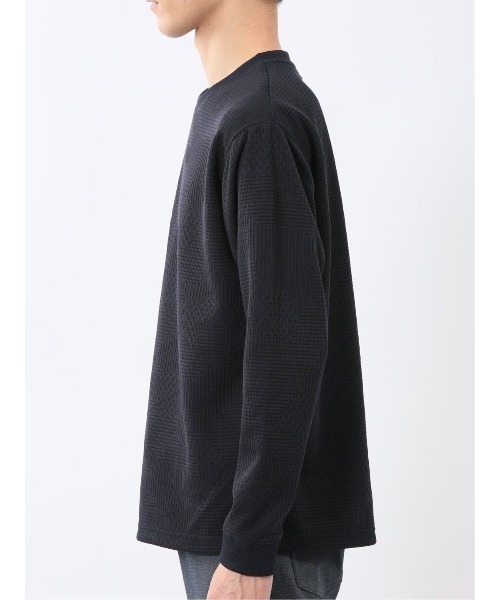 TAKA-Q（タカキュー）の「【インナー ロンＴ】タカキュー ランダムジャガード クルーネック 長袖 Tシャツ（Tシャツ/カットソー・メンズ・グレー/ネイビー・MEDIUM/LARGE/X-LARGE）」の6枚目の写真