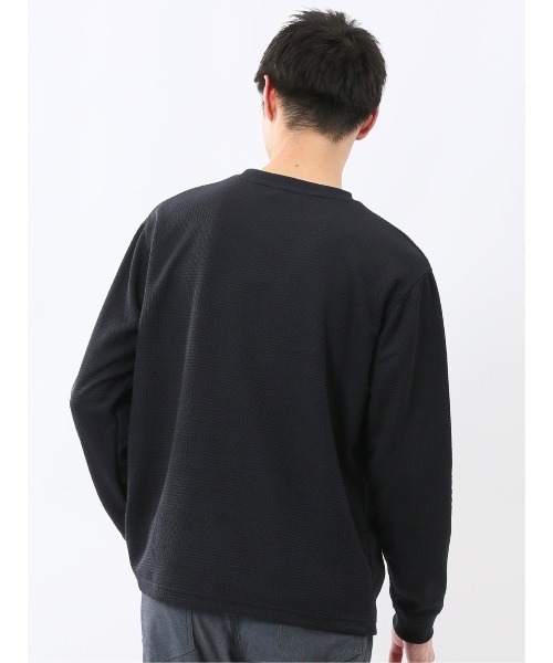 TAKA-Q（タカキュー）の「【インナー ロンＴ】タカキュー ランダムジャガード クルーネック 長袖 Tシャツ（Tシャツ/カットソー・メンズ・グレー/ネイビー・MEDIUM/LARGE/X-LARGE）」の11枚目の写真
