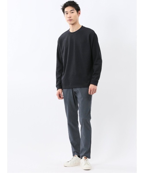 TAKA-Q（タカキュー）の「【インナー ロンＴ】タカキュー ランダムジャガード クルーネック 長袖 Tシャツ（Tシャツ/カットソー・メンズ・グレー/ネイビー・MEDIUM/LARGE/X-LARGE）」の13枚目の写真