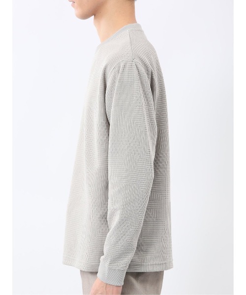 TAKA-Q（タカキュー）の「【インナー ロンＴ】タカキュー ランダムジャガード クルーネック 長袖 Tシャツ（Tシャツ/カットソー・メンズ・グレー/ネイビー・MEDIUM/LARGE/X-LARGE）」の16枚目の写真