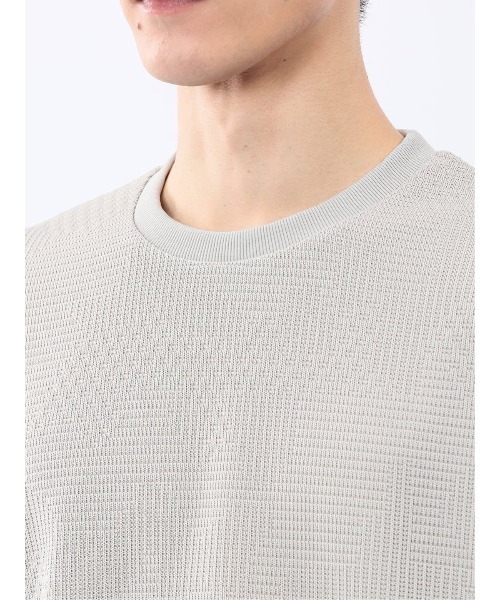 TAKA-Q（タカキュー）の「【インナー ロンＴ】タカキュー ランダムジャガード クルーネック 長袖 Tシャツ（Tシャツ/カットソー・メンズ・グレー/ネイビー・MEDIUM/LARGE/X-LARGE）」の18枚目の写真