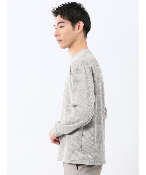 TAKA-Q（タカキュー）の「【インナー ロンＴ】タカキュー ランダムジャガード クルーネック 長袖 Tシャツ（Tシャツ/カットソー・メンズ・グレー/ネイビー・MEDIUM/LARGE/X-LARGE）」の20枚目の写真