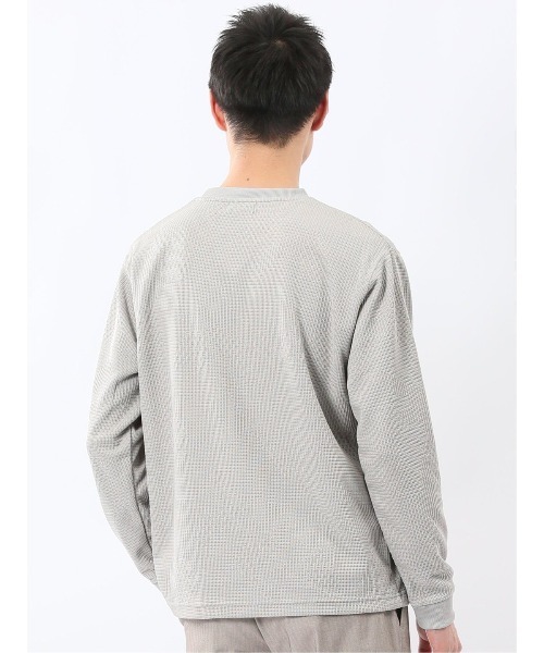 TAKA-Q（タカキュー）の「【インナー ロンＴ】タカキュー ランダムジャガード クルーネック 長袖 Tシャツ（Tシャツ/カットソー・メンズ・グレー/ネイビー・MEDIUM/LARGE/X-LARGE）」の21枚目の写真