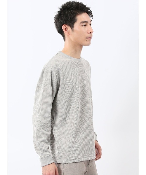 TAKA-Q（タカキュー）の「【インナー ロンＴ】タカキュー ランダムジャガード クルーネック 長袖 Tシャツ（Tシャツ/カットソー・メンズ・グレー/ネイビー・MEDIUM/LARGE/X-LARGE）」の22枚目の写真