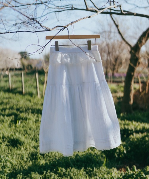 セール】cotton lace vintage skirt / コットンレースボリューム