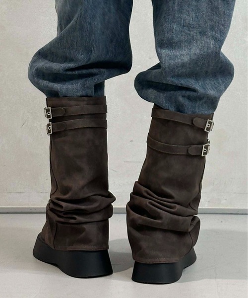 sedacle girl（セダクルガール）の「2wayバックルミドルブーツ（ブーツ・レディース・ダークブラウン/ブラック・LARGE/MEDIUM）」の15枚目の写真