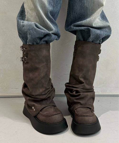 sedacle girl（セダクルガール）の「2wayバックルミドルブーツ（ブーツ・レディース・ダークブラウン/ブラック・LARGE/MEDIUM）」の16枚目の写真