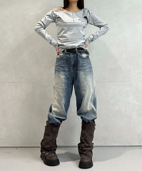 sedacle girl（セダクルガール）の「2wayバックルミドルブーツ（ブーツ・レディース・ダークブラウン/ブラック・LARGE/MEDIUM）」の21枚目の写真