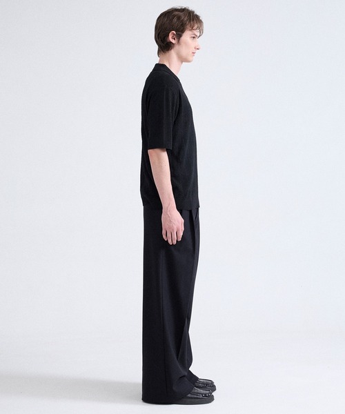 Parts Lab.(パーツラボ)の「【Parts Lab.】Summer Knit Short-sleeve Polo Shirt / 半袖サマーニットポロシャツ(ポロシャツ・メンズ・チャコールグレー/ブラック/ベージュ・M/L/S)」の10枚目の写真