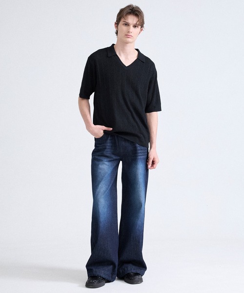 Parts Lab.(パーツラボ)の「【Parts Lab.】Summer Knit Short-sleeve Polo Shirt / 半袖サマーニットポロシャツ(ポロシャツ・メンズ・チャコールグレー/ブラック/ベージュ・M/L/S)」の19枚目の写真