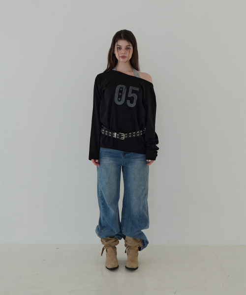 5OML(オーオーエムエル)の「ツーベイオフショルダー ロングスリーブ(ホルターネックセット)(ブラック)(Tシャツ/カットソー・レディース・ブラック・FREE)」の3枚目の写真