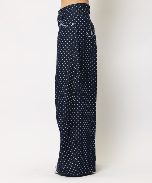 SPIRALGIRL(スパイラルガール)の「ドット柄バレルレッグパンツ(デニムパンツ・レディース・ドット/ブルー・SMALL/MEDIUM)」の15枚目の写真