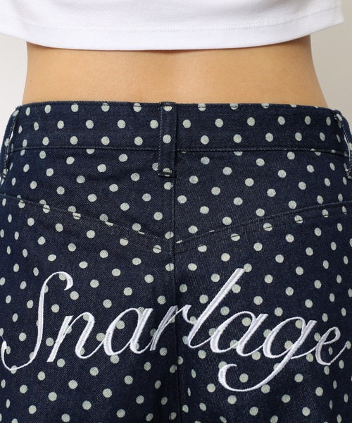 SPIRALGIRL(スパイラルガール)の「ドット柄バレルレッグパンツ(デニムパンツ・レディース・ドット/ブルー・SMALL/MEDIUM)」の20枚目の写真