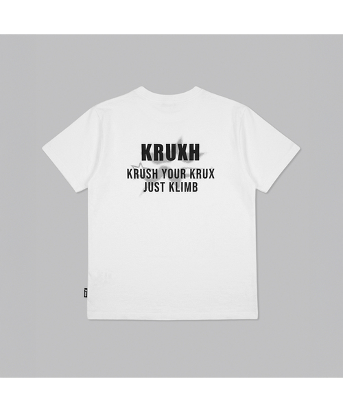 KRUXH(クルクス)の「スローガンスタ セミオーバーフィット 半袖Tシャツ ホワイト(Tシャツ/カットソー・レディース・その他・1/2/3)」の1枚目の写真