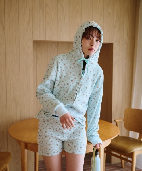 common gull products.（コモンガルプロダクツ）の「小さなお花畑のワッフルショートパンツ（その他パンツ・レディース・ネイビー/ライトブルー/ホワイト系/イエロー系・SMALL/MEDIUM/LARGE）」の20枚目の写真