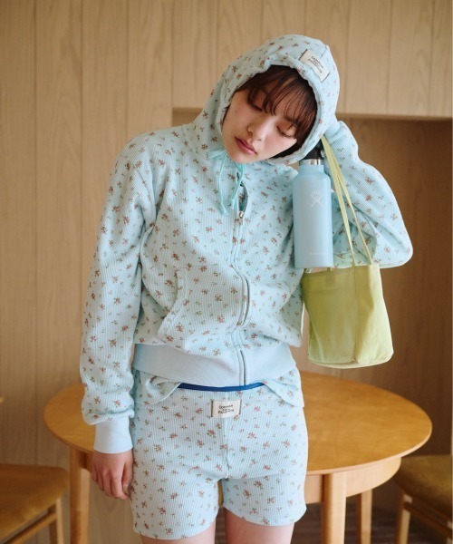 common gull products.（コモンガルプロダクツ）の「小さなお花畑のワッフルショートパンツ（その他パンツ・レディース・ネイビー/ライトブルー/ホワイト系/イエロー系・SMALL/MEDIUM/LARGE）」の14枚目の写真