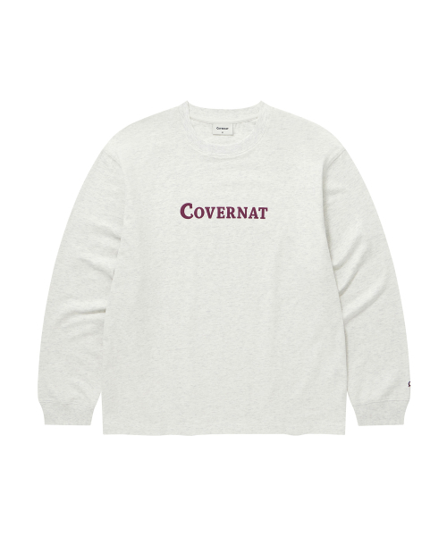 COVERNAT(カバーナット)の「センター ロゴ ロングスリーブ ヘザー グレー(Tシャツ/カットソー・レディース・その他・SMALL/MEDIUM/LARGE/X-LARGE/XX-LARGE/X-SMALL)」の1枚目の写真