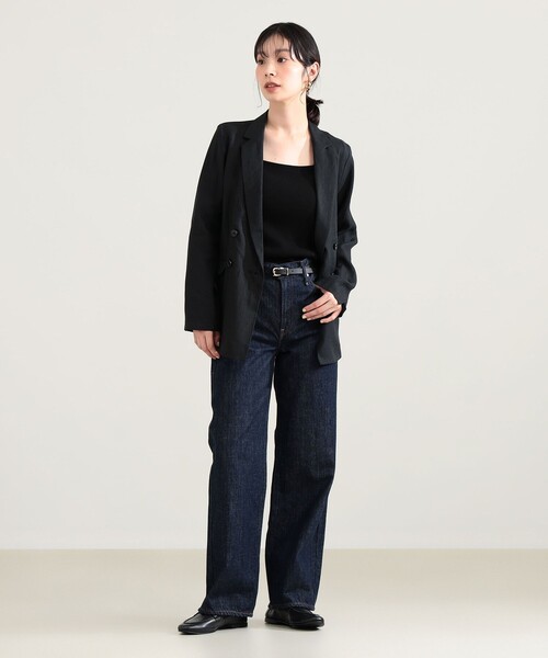 Demi-Luxe BEAMS(デミルクス ビームス)の「【別注】TICCA / リネン ジャケット(その他アウター・レディース・ベージュ/ブラック・ONE SIZE)」の3枚目の写真
