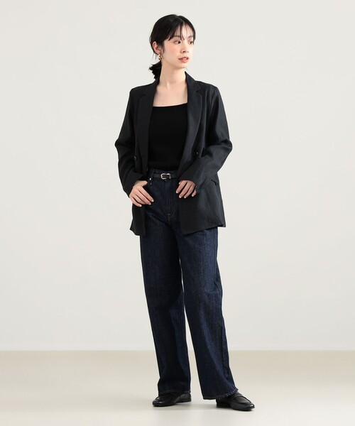 Demi-Luxe BEAMS(デミルクス ビームス)の「【別注】TICCA / リネン ジャケット(その他アウター・レディース・ベージュ/ブラック・ONE SIZE)」の4枚目の写真