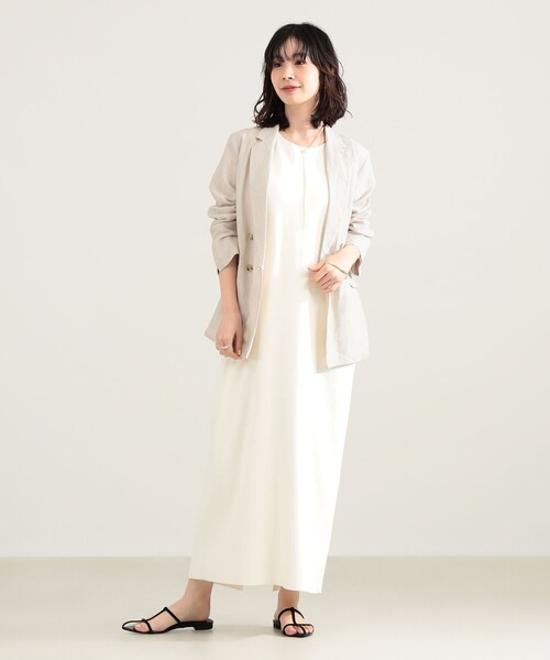 Demi-Luxe BEAMS(デミルクス ビームス)の「【別注】TICCA / リネン ジャケット(その他アウター・レディース・ベージュ/ブラック・ONE SIZE)」の8枚目の写真