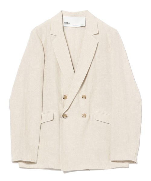 Demi-Luxe BEAMS(デミルクス ビームス)の「【別注】TICCA / リネン ジャケット(その他アウター・レディース・ベージュ/ブラック・ONE SIZE)」の13枚目の写真