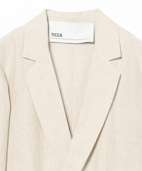 Demi-Luxe BEAMS(デミルクス ビームス)の「【別注】TICCA / リネン ジャケット(その他アウター・レディース・ベージュ/ブラック・ONE SIZE)」の14枚目の写真