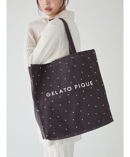 gelato pique(ジェラートピケ)の「ホビートート(トートバッグ・レディース・ネイビー/チャコールグレー・F)」の9枚目の写真