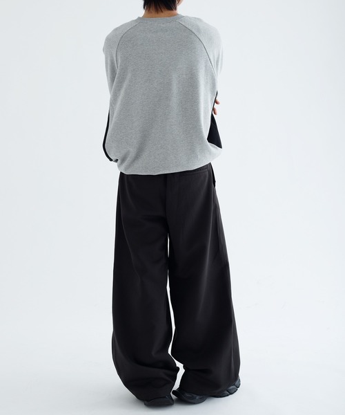 EPNK（イーピーエヌケー）の「Vertical wide tuck slacks / バーティカルワイドタックスラックス（スラックス・メンズ・ブラック・MEDIUM/SMALL/LARGE）」の10枚目の写真