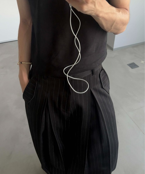 EPNK(イーピーエヌケー)の「Vertical wide tuck slacks / バーティカルワイドタックスラックス(スラックス・メンズ・ブラック/ブラック系その他・MEDIUM/SMALL/LARGE)」の21枚目の写真