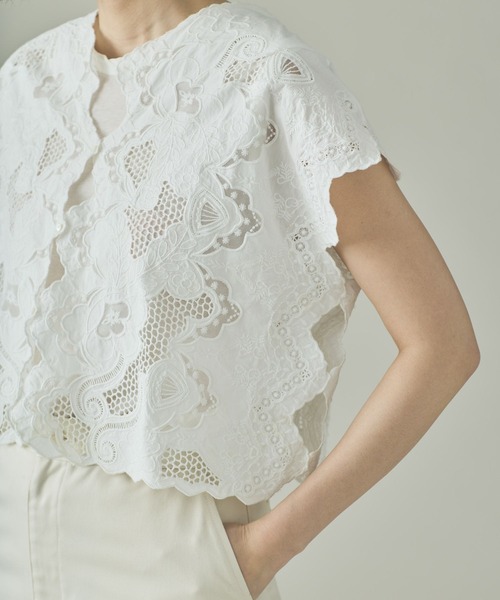 Curensology（カレンソロジー）の「Curensology(カレンソロジー)/ニューエンブロイダリーブラウス（シャツ/ブラウス・レディース・ホワイト・FREE）」の10枚目の写真