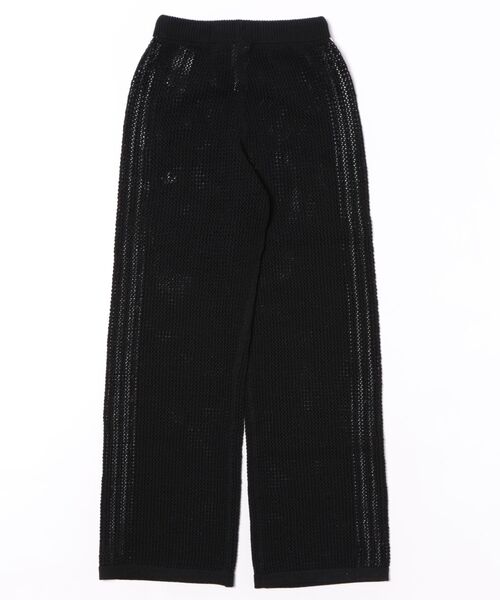 adidas ドット パンツ Mサイズ 黒 adidas アディダス W KNIT CROCHET FBIRD TP ロングパンツ KC6494
