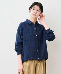 コットン100% コットン」に該当するレディースのシャツ&frasl;ブラウス（長袖