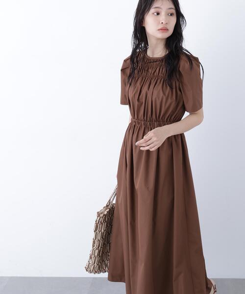 N.（N. Natural Beauty Basic）（エヌエヌナチュラルビューティーベーシック）の「ローンタックショルダーワンピース（ワンピース・レディース・ブラック/ダークブラウン/ラベンダー・SMALL/MEDIUM）」の3枚目の写真