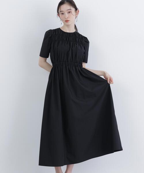 N.（N. Natural Beauty Basic）（エヌエヌナチュラルビューティーベーシック）の「ローンタックショルダーワンピース（ワンピース・レディース・ブラック/ダークブラウン/ラベンダー・SMALL/MEDIUM）」の2枚目の写真