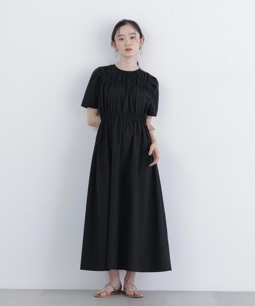N.（N. Natural Beauty Basic）（エヌエヌナチュラルビューティーベーシック）の「ローンタックショルダーワンピース（ワンピース・レディース・ブラック/ダークブラウン/ラベンダー・SMALL/MEDIUM）」の7枚目の写真