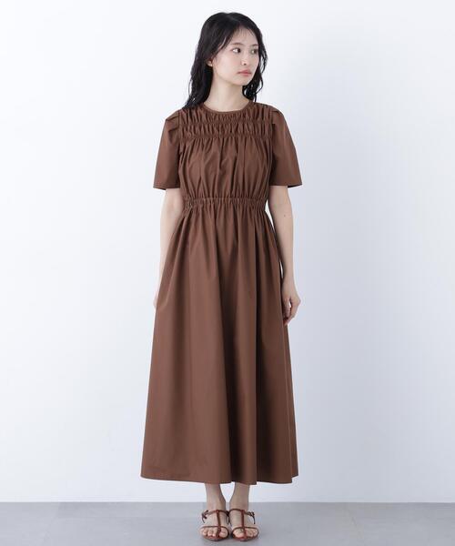 N.（N. Natural Beauty Basic）（エヌエヌナチュラルビューティーベーシック）の「ローンタックショルダーワンピース（ワンピース・レディース・ブラック/ダークブラウン/ラベンダー・SMALL/MEDIUM）」の17枚目の写真