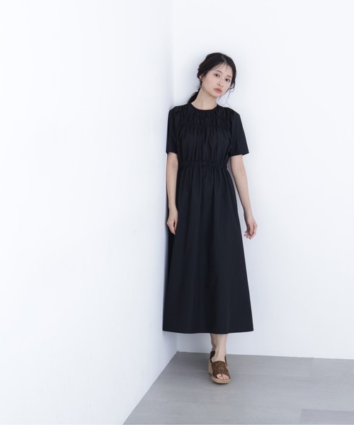 N.(N. Natural Beauty Basic)(エヌエヌナチュラルビューティーベーシック)の「ローンタックショルダーワンピース(ワンピース・レディース・ブラック/ダークブラウン/ラベンダー・SMALL/MEDIUM)」の4枚目の写真