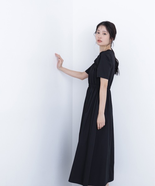 N.(N. Natural Beauty Basic)(エヌエヌナチュラルビューティーベーシック)の「ローンタックショルダーワンピース(ワンピース・レディース・ブラック/ダークブラウン/ラベンダー・SMALL/MEDIUM)」の7枚目の写真