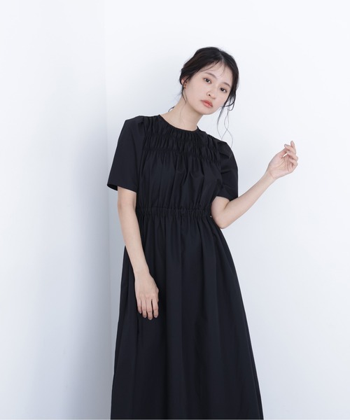 N.(N. Natural Beauty Basic)(エヌエヌナチュラルビューティーベーシック)の「ローンタックショルダーワンピース(ワンピース・レディース・ブラック/ダークブラウン/ラベンダー・SMALL/MEDIUM)」の10枚目の写真