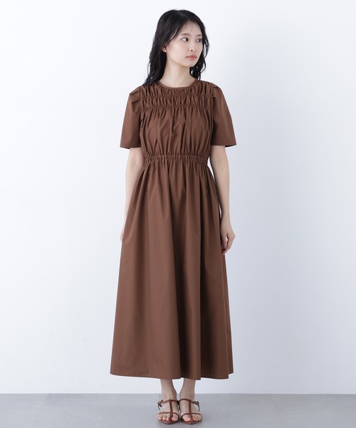 N.(N. Natural Beauty Basic)(エヌエヌナチュラルビューティーベーシック)の「ローンタックショルダーワンピース(ワンピース・レディース・ブラック/ダークブラウン/ラベンダー・SMALL/MEDIUM)」の17枚目の写真